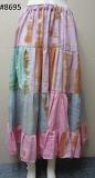 Tie Dye Poly Cotton Tire Long Trendy Skirt - 38" Long
